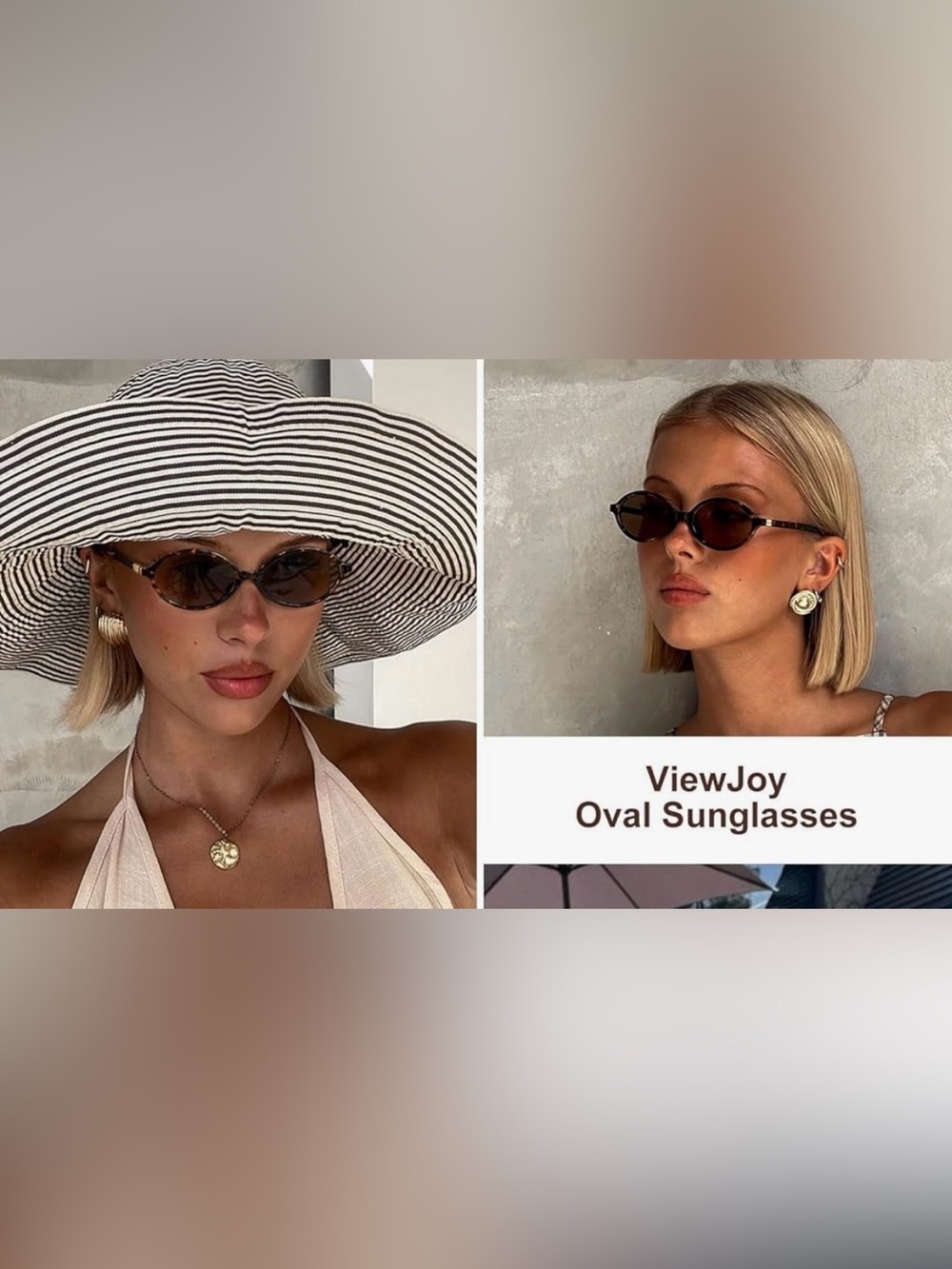 Retro Oval Tortoise Sunglasses - Designer Style